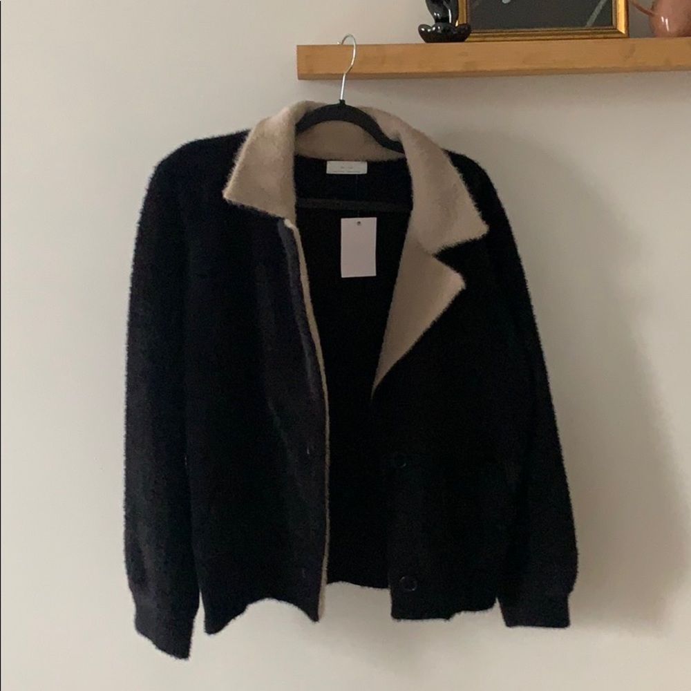 OAK + FORT SOFT FUZZY CARDIGAN/JACKET